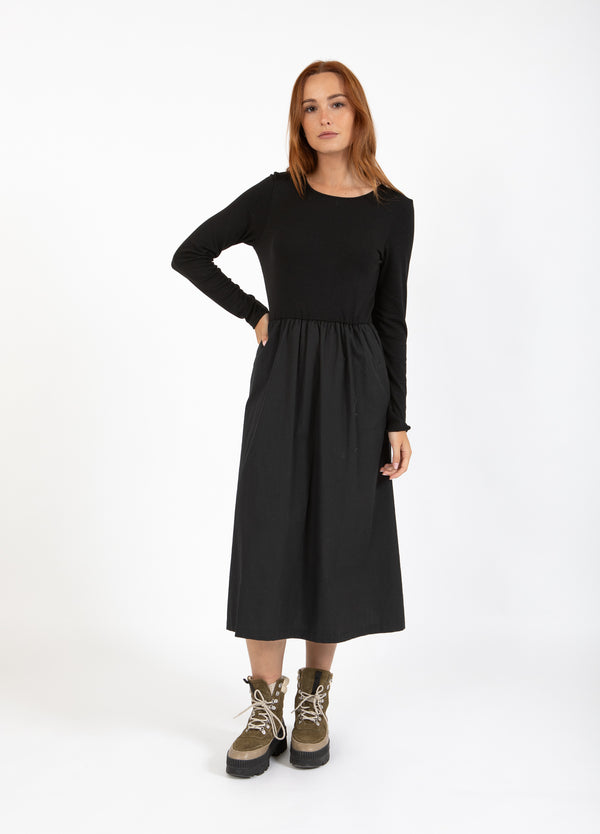 CC Heart CC HEART RYLAN MIX DRESS LONG SLEEVE Dress Black - 100
