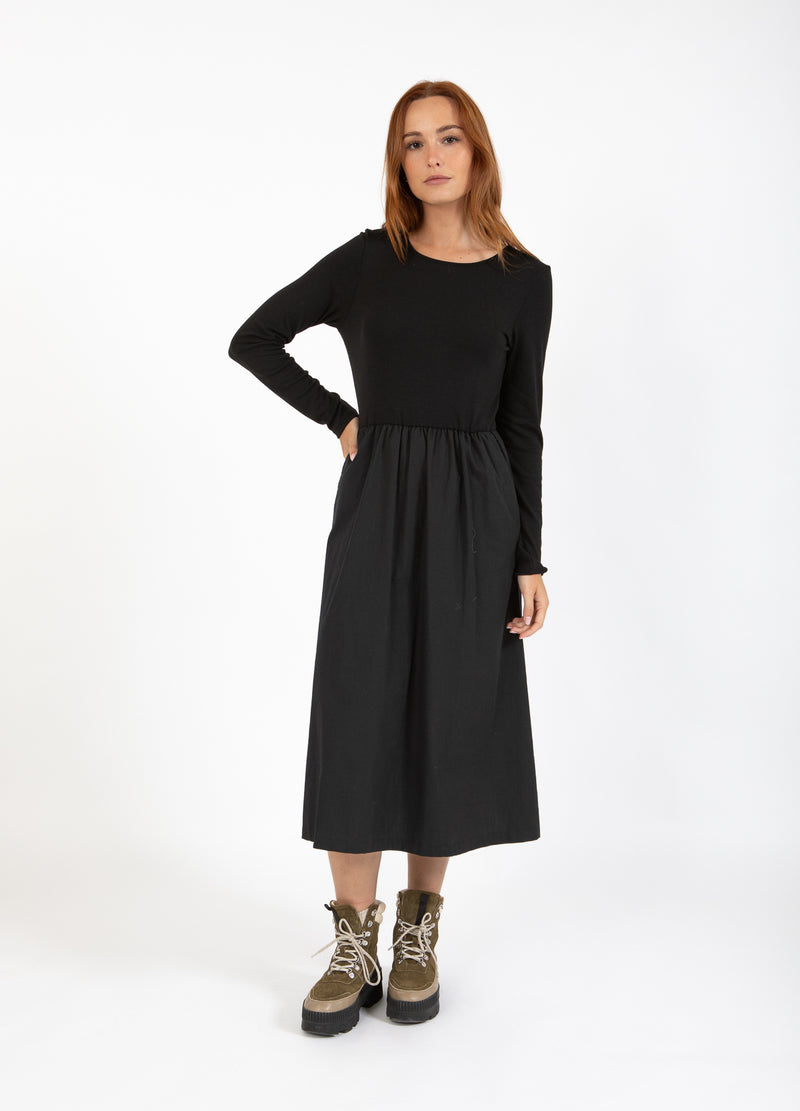 CC Heart CC HEART RYLAN MIX DRESS LONG SLEEVE Dress Black - 100