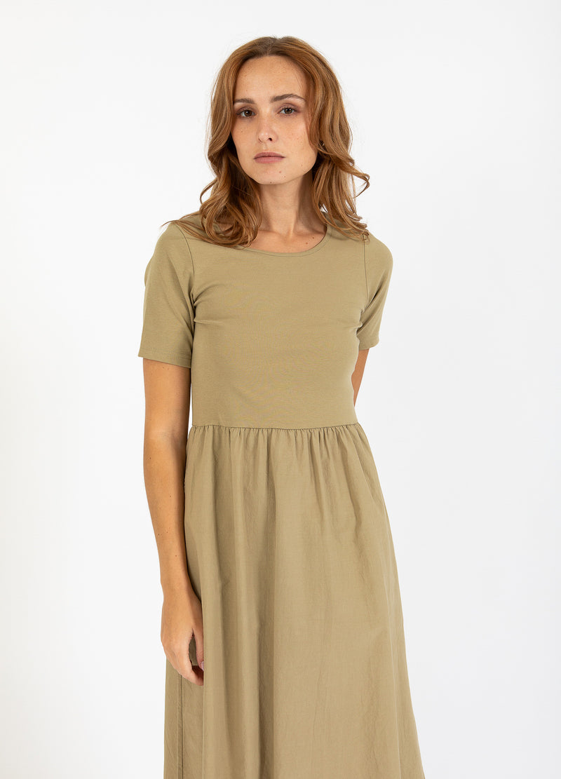 CC Heart CC HEART RYLAN MIX DRESS SHORT SLEEVE Dress Sand olive - 406