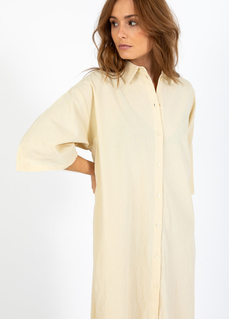 CC Heart CC HEART SCOUT LINEN-LOOK SHIRT DRESS Dress Light honey - 790