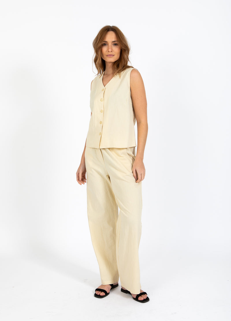 CC Heart CC HEART SCOUT LINEN-LOOK VEST TOP Vest Light honey - 790