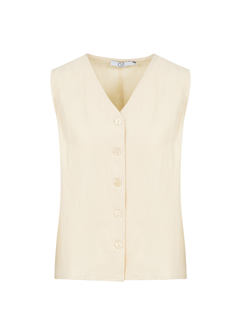 CC Heart CC HEART SCOUT LINEN-LOOK VEST TOP Vest Light honey - 790