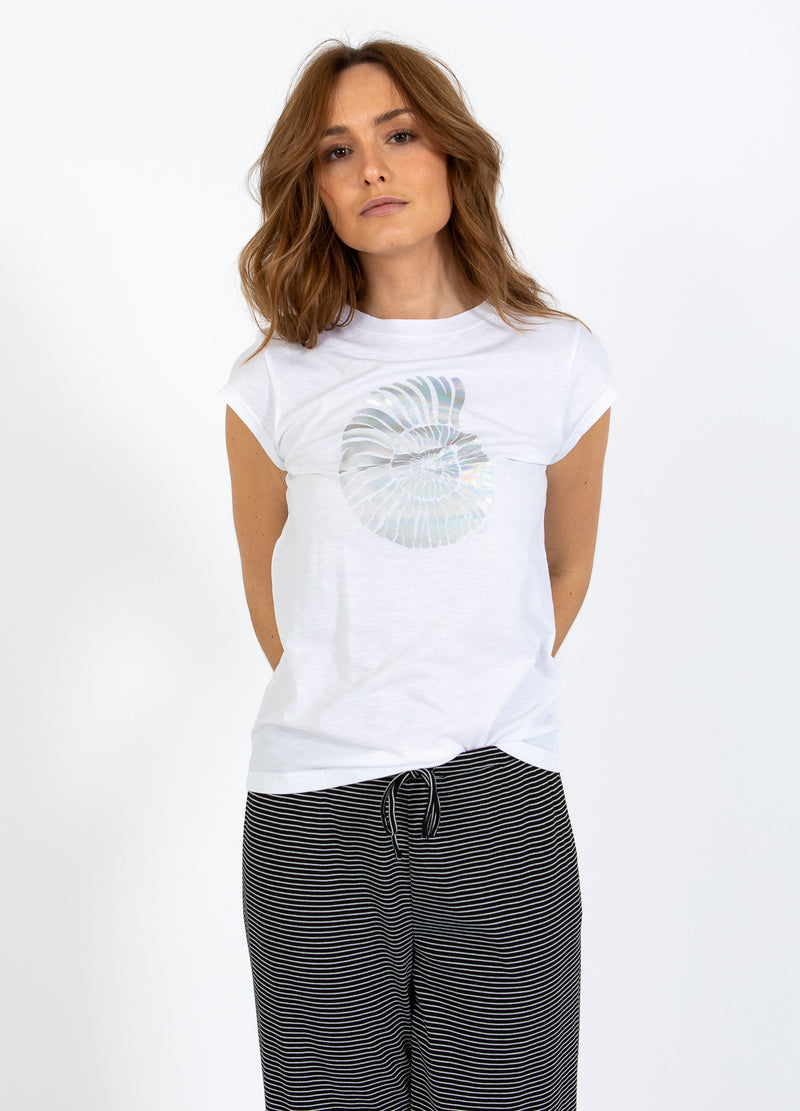 CC Heart CC HEART SHELL TEE - CAP SLEEVE T-Shirt White - 200