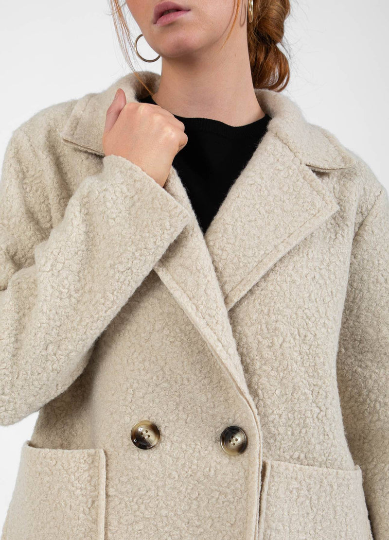 CC Heart CC HEART SIENNA LOOSE BOUCLE JACKET Outerwear Off White - 202