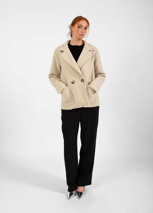 CC Heart CC HEART SIENNA LOOSE BOUCLE JACKET Outerwear Off White - 202