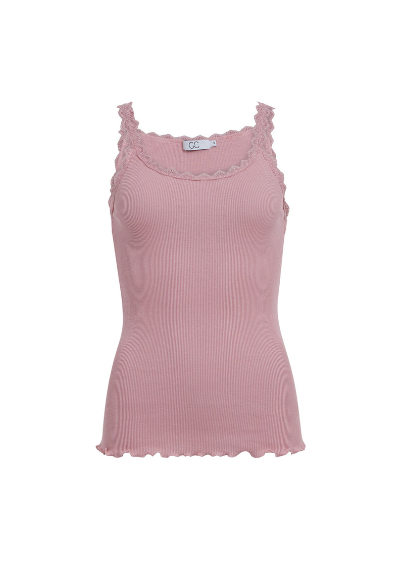 CC Heart CC HEART SILK LACE CAMISOLE Top - Short sleeve Old rose - 690