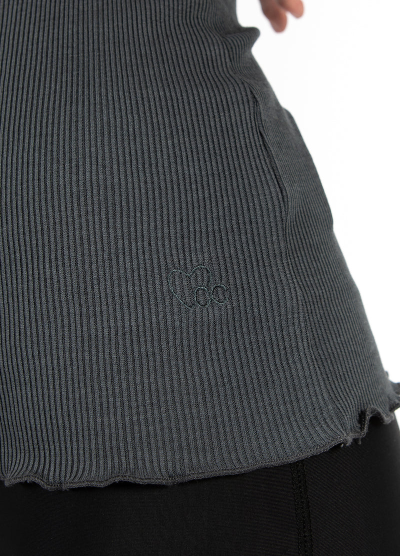 CC Heart CC HEART SILK TOP Top - Short sleeve Dark Stone Grey - 149