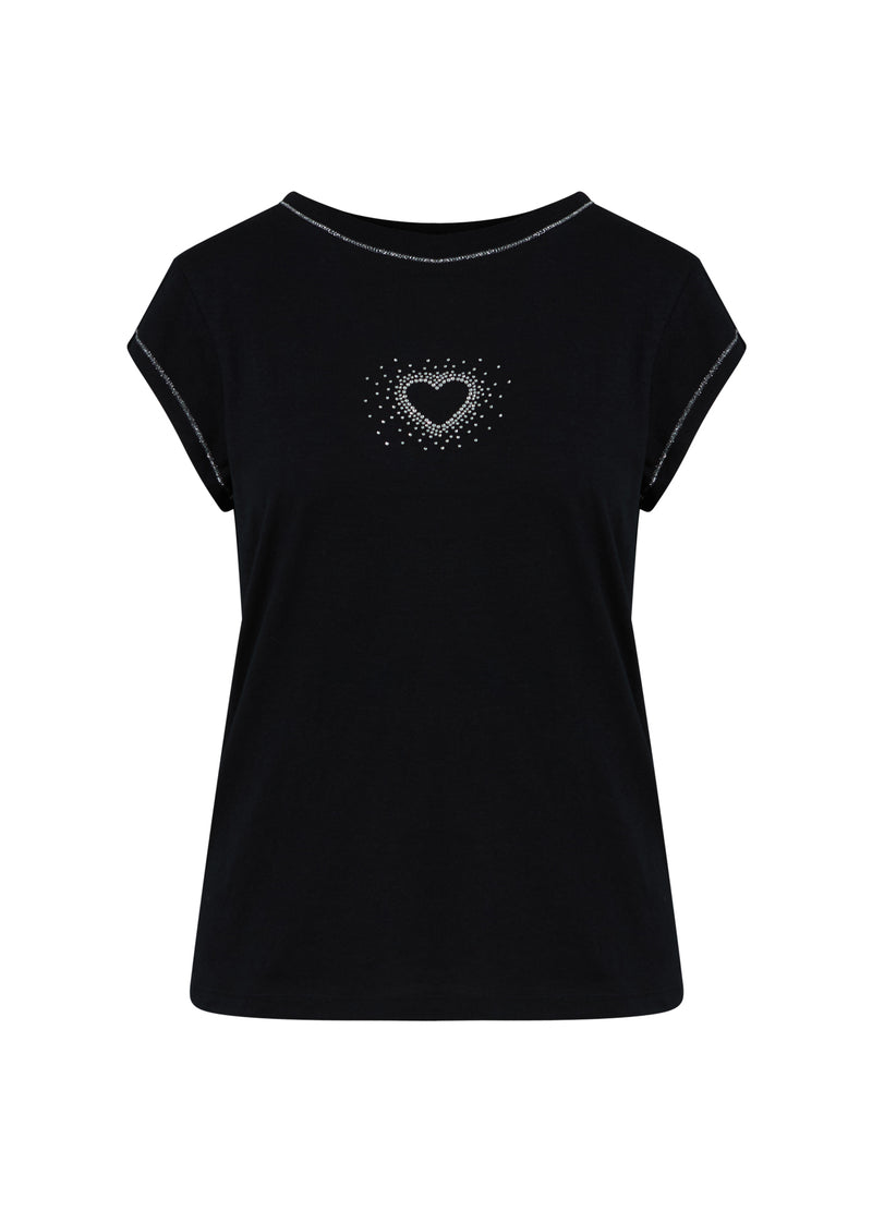 CC Heart CC HEART SIMILI T-SHIRT - SHORT SLEEVE T-Shirt Black - 100