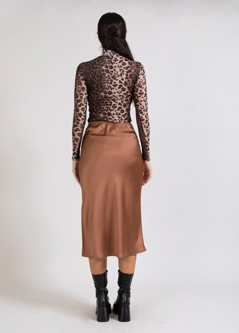 CC Heart CC HEART SKYLER MIDI SKIRT Skirt Metallic brown - 333