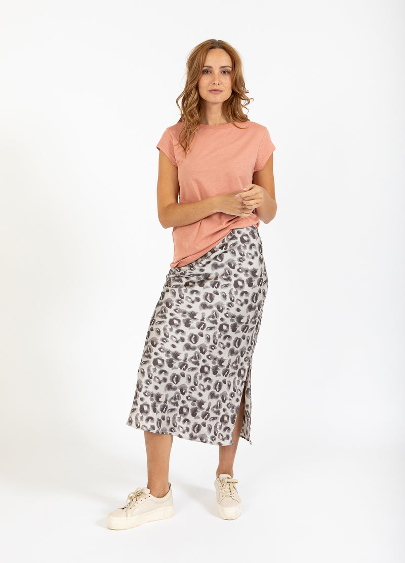 CC Heart CC HEART SKYLER MIDI SKIRT M. PRINT Skirt Grey leo - 145