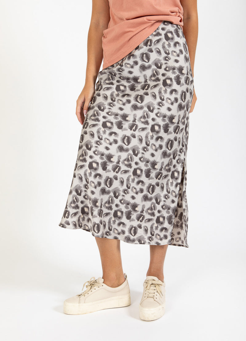 CC Heart CC HEART SKYLER MIDI SKIRT M. PRINT Skirt Grey leo - 145