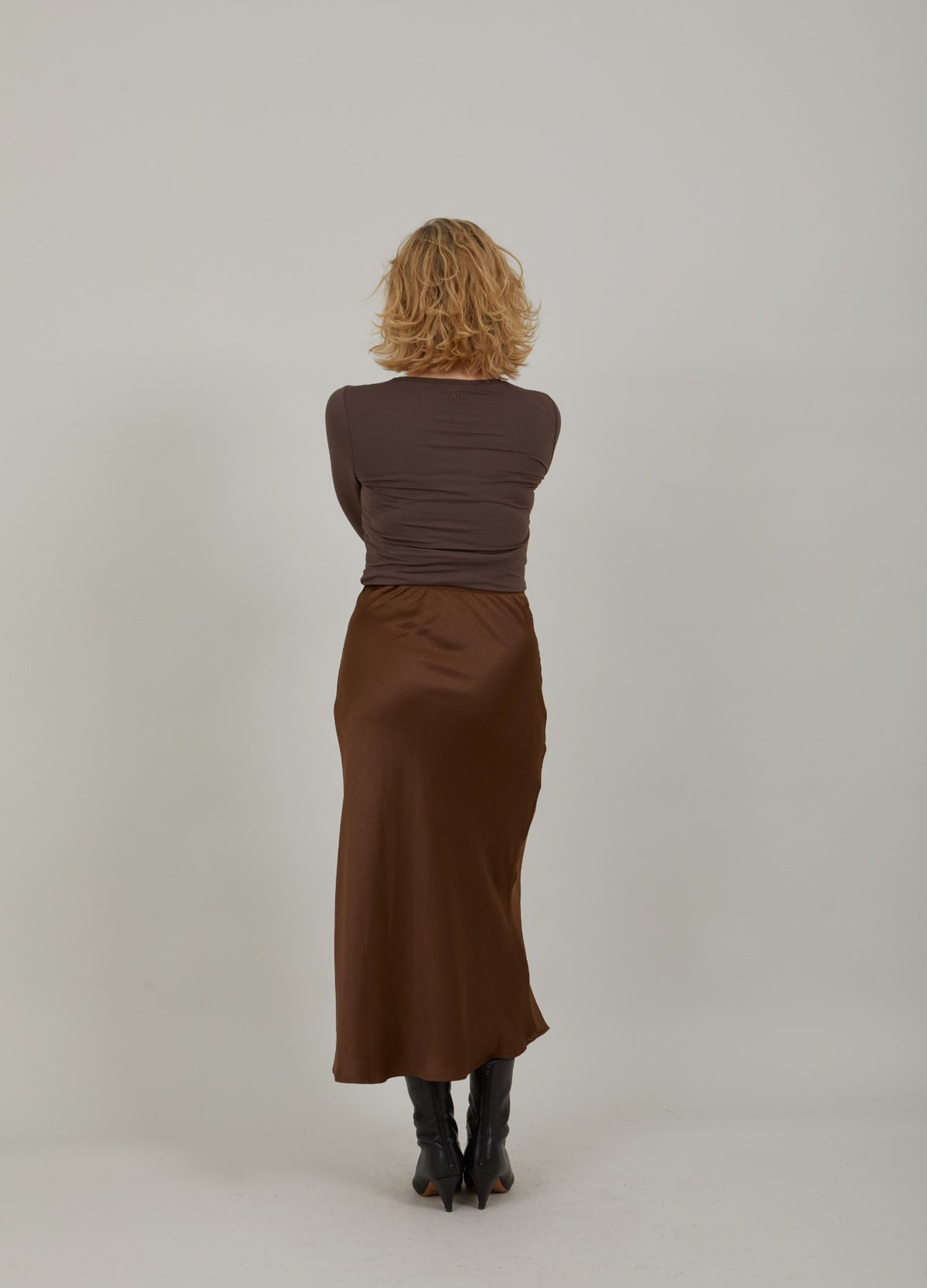 CC HEART SKYLER MIDI SKIRT - Autumn brown – costercopenhagen.com