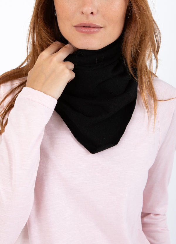 CC Heart CC HEART SOFT CASHMERE TRIANGLE SCARF Accessories Black - 100