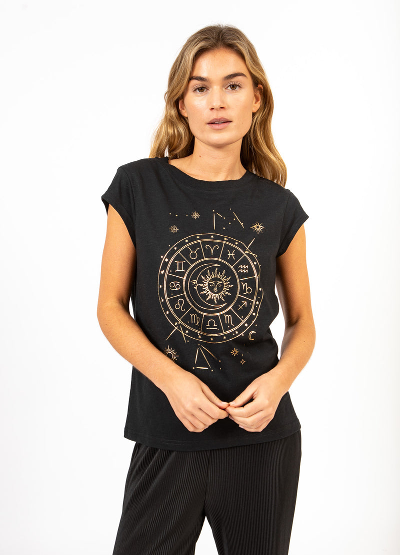 CC Heart CC HEART SOLEIL TEE - CAP SLEEVES T-Shirt Black - 100