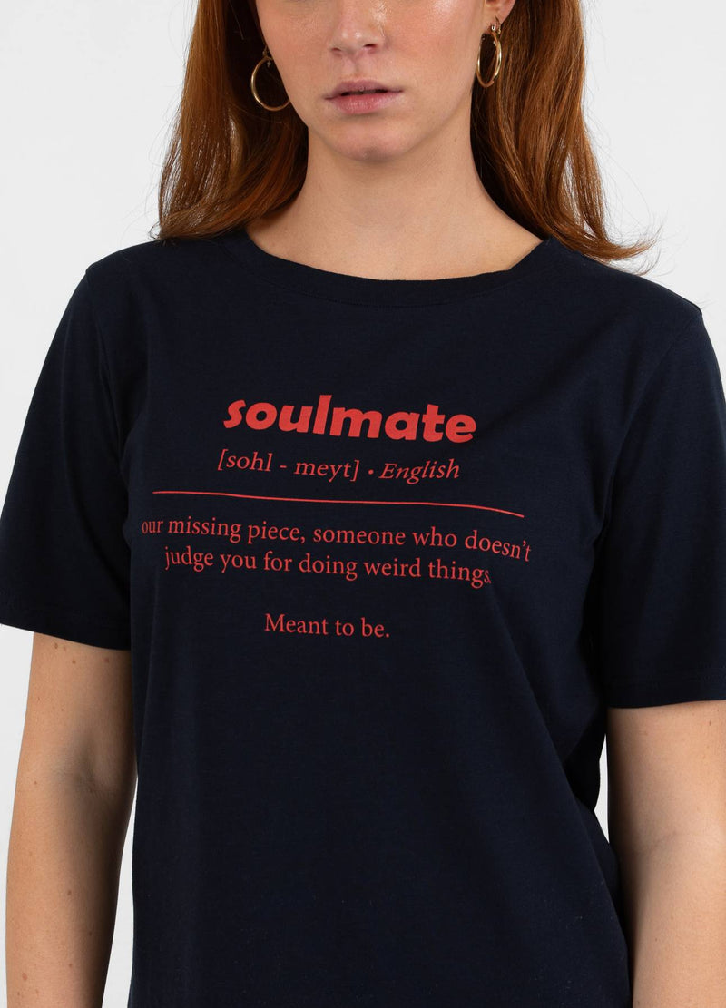 CC Heart CC HEART SOULMATE T-SHIRT - MEDIUM SLEEVE T-Shirt Night Sky Blue - 502