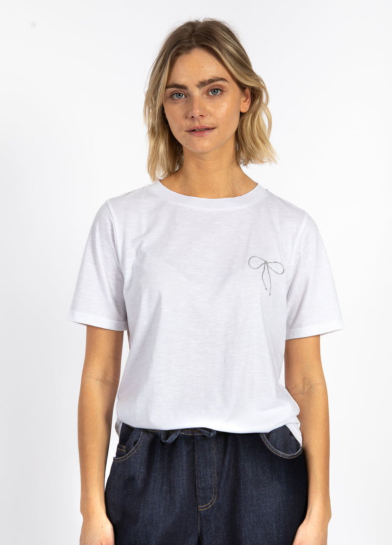 CC Heart CC HEART TINY BOW TEE T-Shirt White - 200