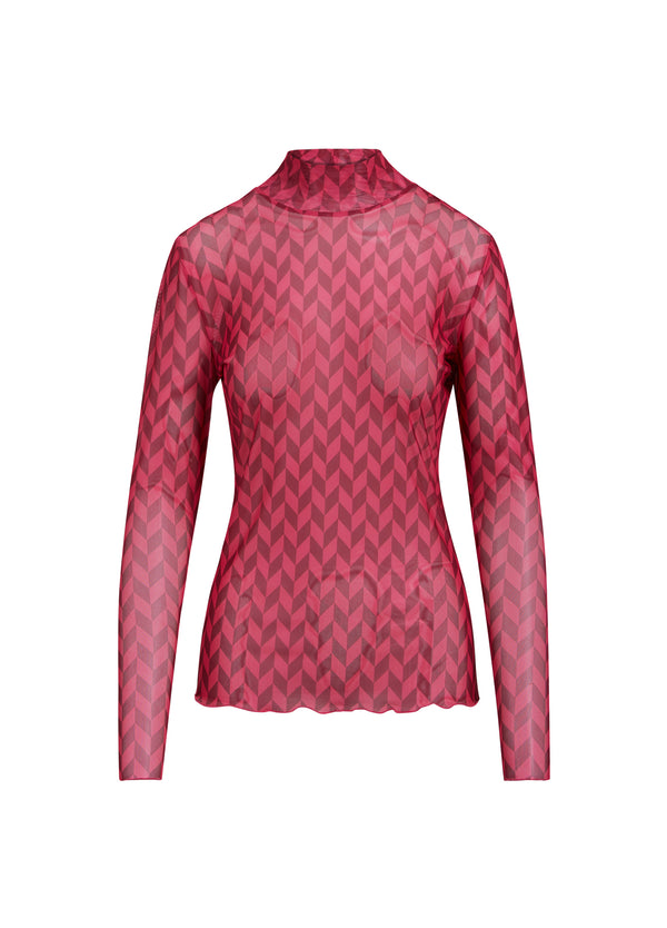 CC Heart CC HEART TRANSPARENT TOP Shirt/Blouse Pink/bordeaux Square - 913