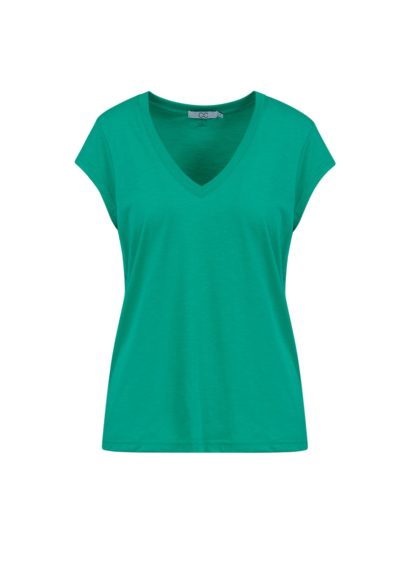 CC Heart CC HEART V-NECK T-SHIRT T-Shirt Clover green - 408