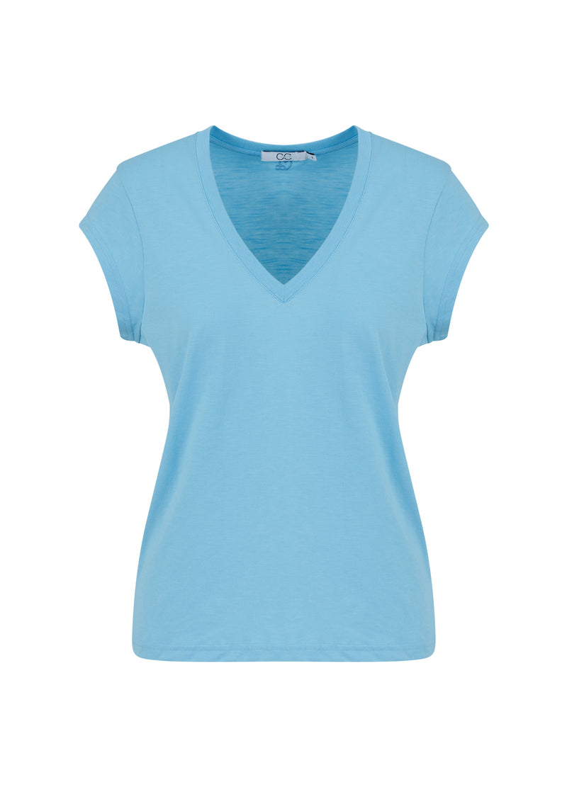 CC Heart CC HEART V-NECK T-SHIRT T-Shirt Light coastal blue - 569