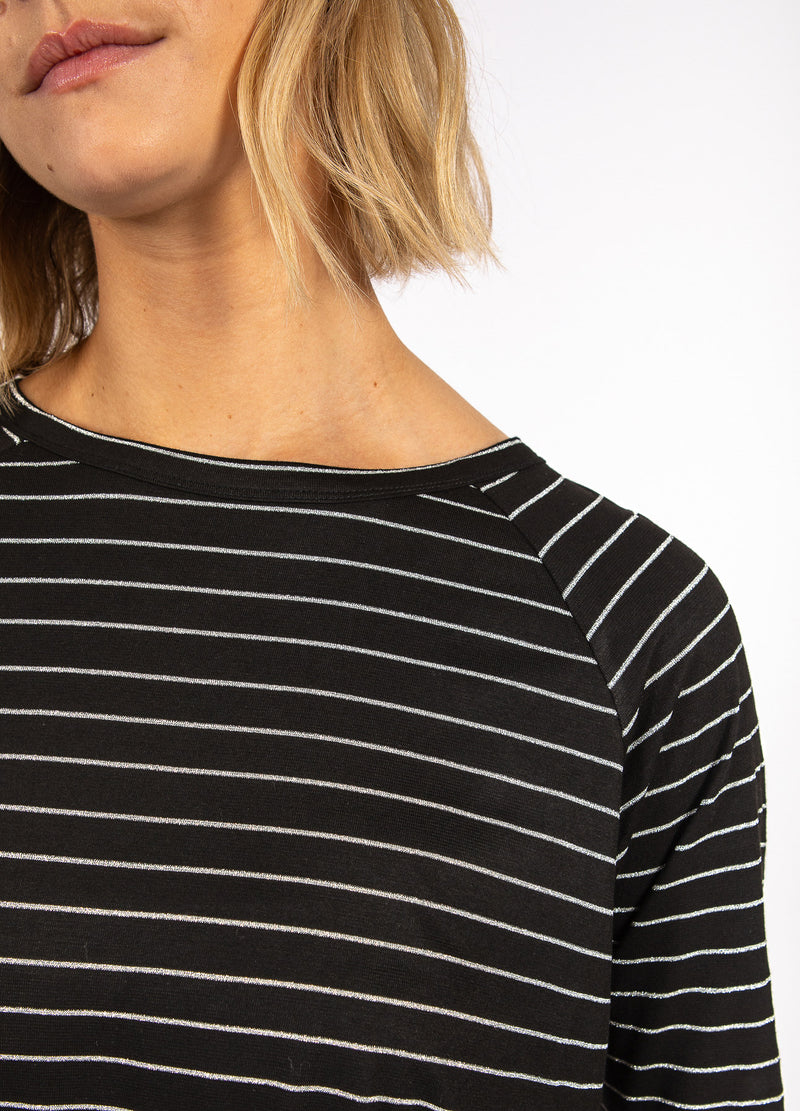 CC Heart CC HEART VALERIE STRIPE LONGSLEEVED TEE T-Shirt Black lurex stripe - 100