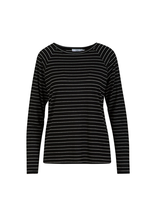 CC Heart CC HEART VALERIE STRIPE LONGSLEEVED TEE T-Shirt Black lurex stripe - 100