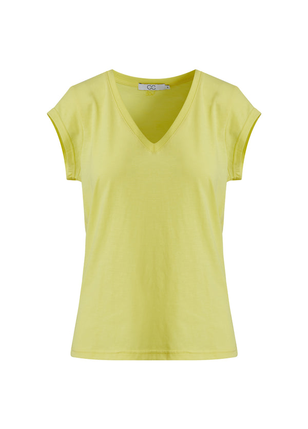 CC Heart CC Heart V-NECK T-SHIRT T-Shirt Warm lemon - 784