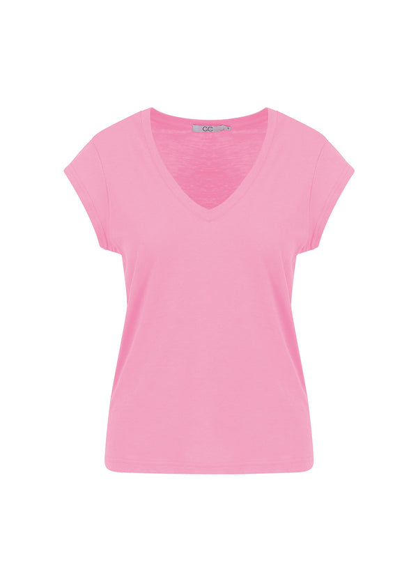 CC Heart CC Heart V-neck T-shirt T-Shirt Baby pink - 615