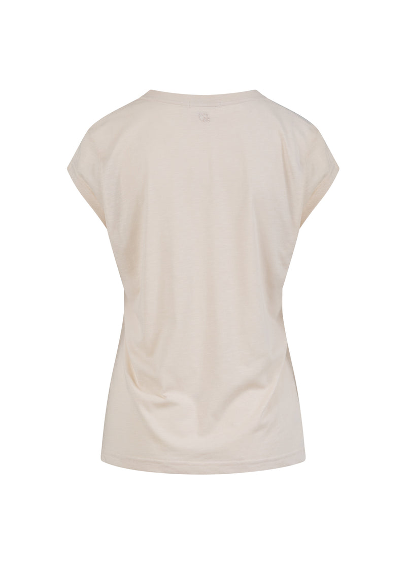 CC Heart CC Heart V-neck T-shirt T-Shirt Creme - 241