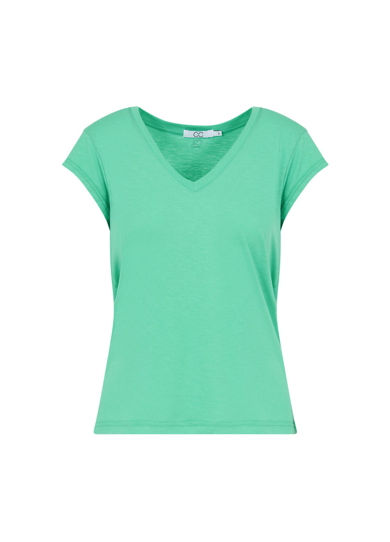 CC Heart CC Heart V-neck T-shirt T-Shirt Emerald green - 402