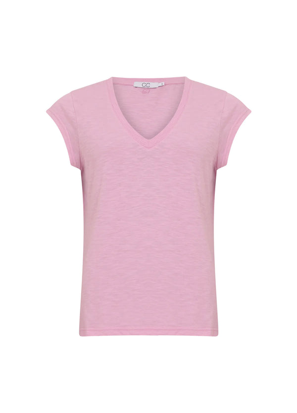 CC Heart CC Heart V-neck T-shirt T-Shirt Orchid Pink - 620