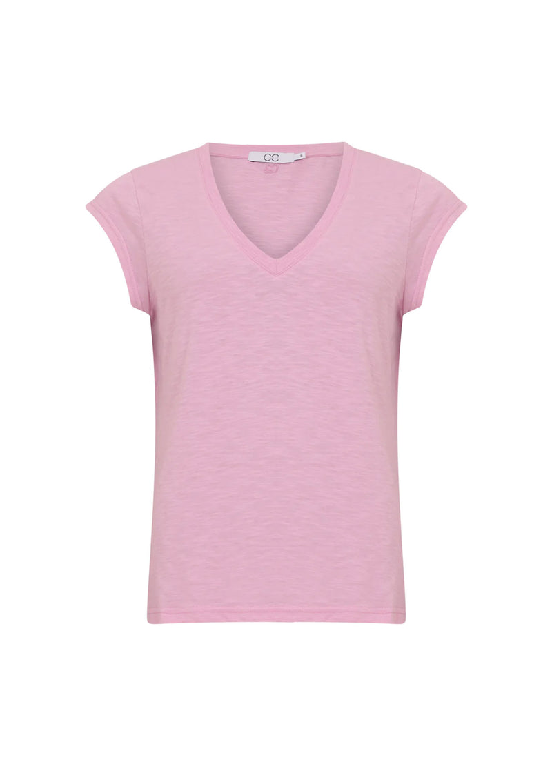 CC Heart CC Heart V-neck T-shirt T-Shirt Orchid Pink - 620