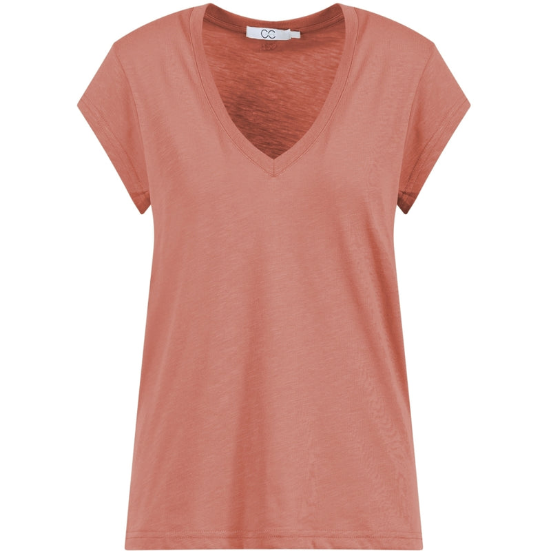 CC Heart CC Heart V-neck T-shirt T-Shirt Rose clay - 623