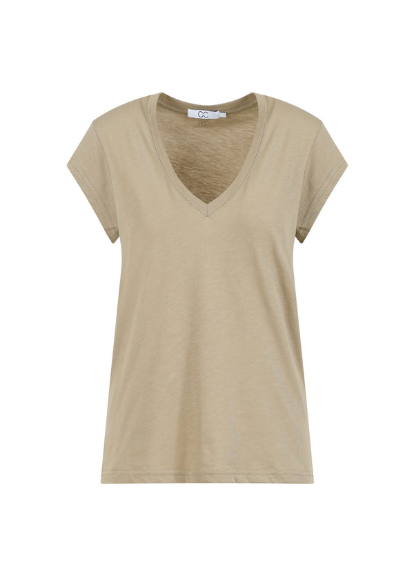 CC Heart CC Heart V-neck T-shirt T-Shirt Sand olive - 406