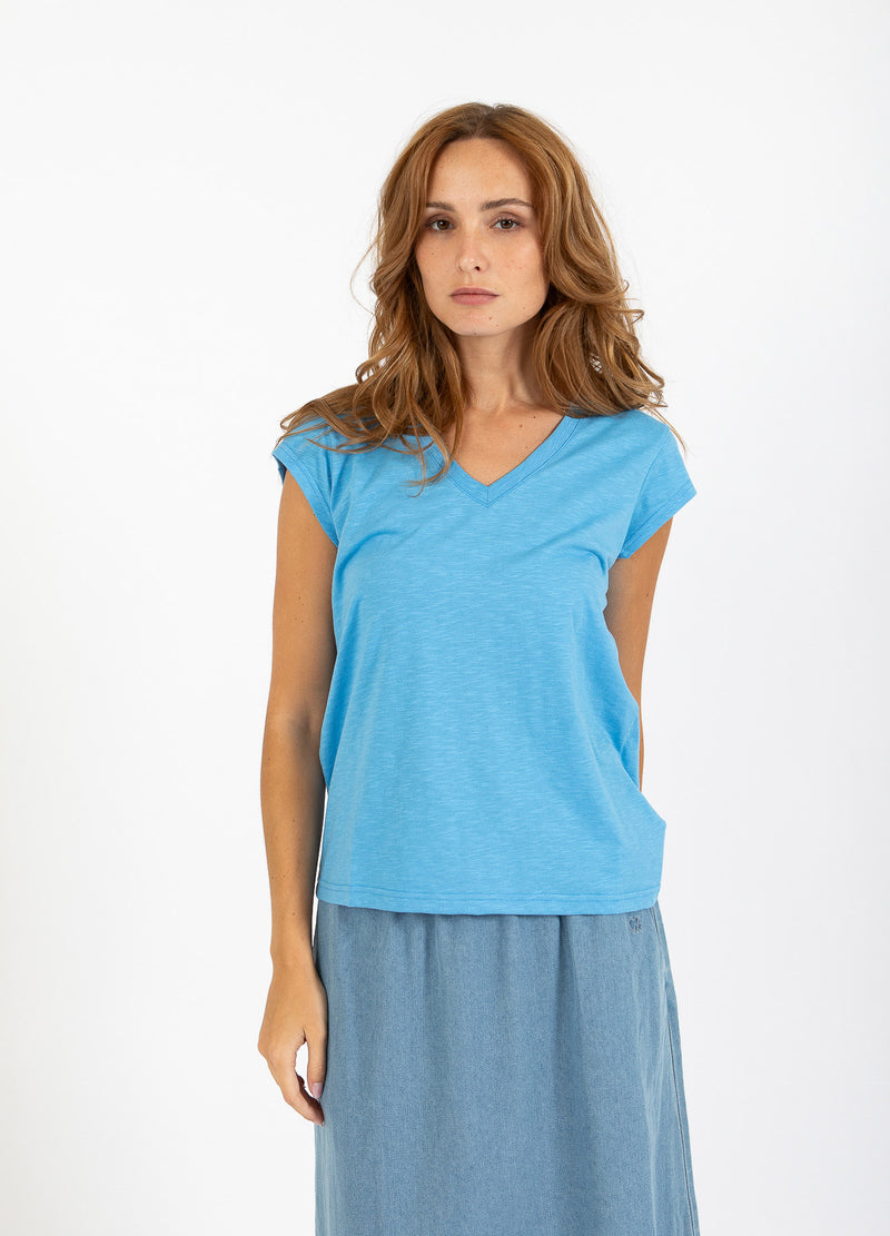 CC Heart CC Heart V-neck T-shirt T-Shirt Storm blue - 539