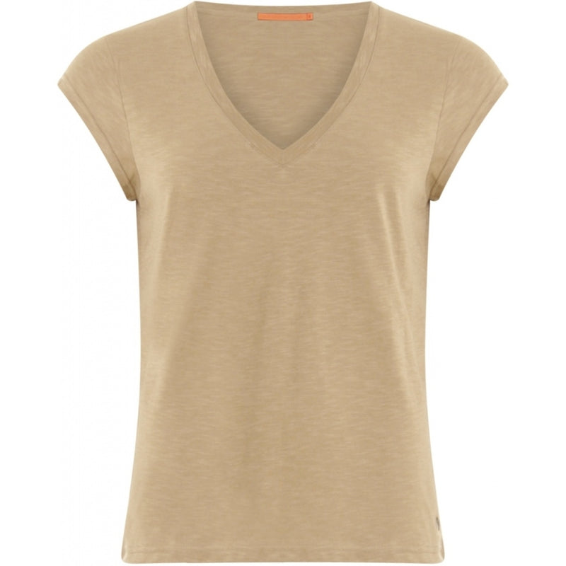 CC Heart CC Heart V-neck T-shirt T-Shirt Warm Sand - 307