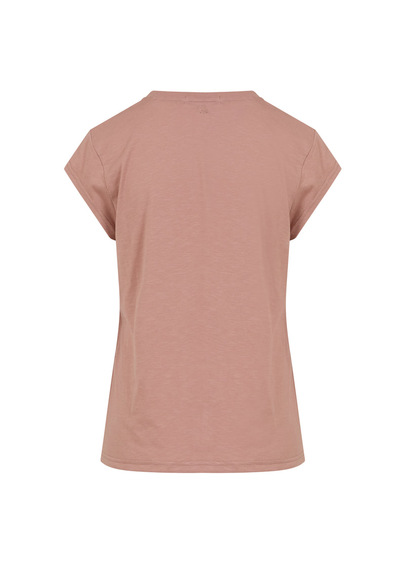 CC Heart CC Heart V-neck T-shirt T-Shirt Washed rose - 222