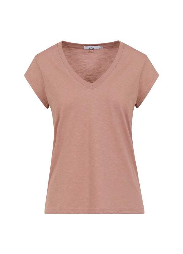 CC Heart CC Heart V-neck T-shirt T-Shirt Washed rose - 222