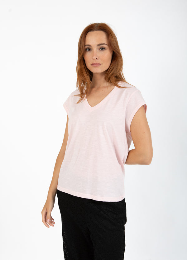 CC Heart CC Heart V-neck T-shirt T-Shirt Winter Rose - 649