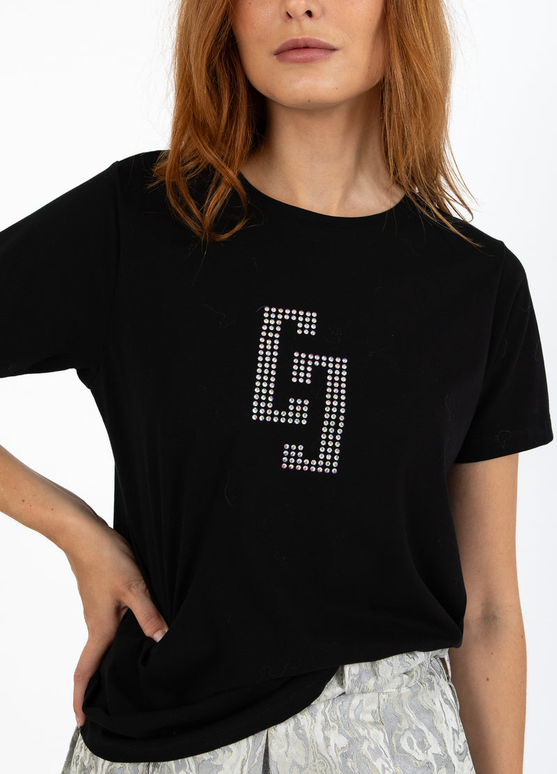 Coster Copenhagen CC RHINESTONE T-SHIRT T-Shirt Black - 100