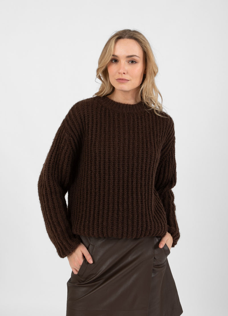 Coster Copenhagen CHUNKY KNIT Knitwear Dark Brown - 335