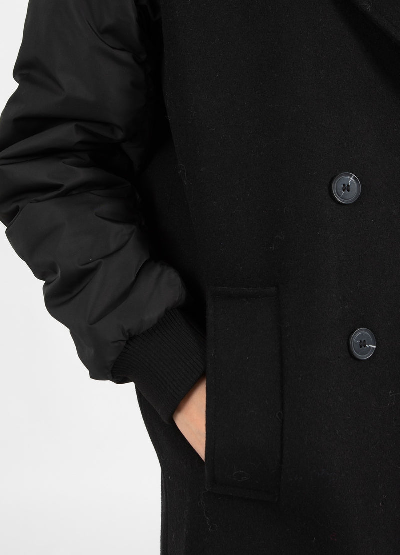 Coster Copenhagen COAT WITH BOMBER SLEEVES Outerwear Black - 100