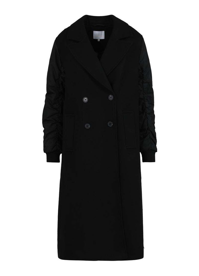 Coster Copenhagen COAT WITH BOMBER SLEEVES Outerwear Black - 100