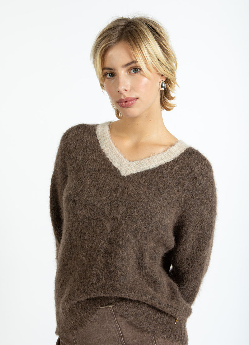 Coster Copenhagen COLORBLOCK KNIT Knitwear Hazel/sand - 334