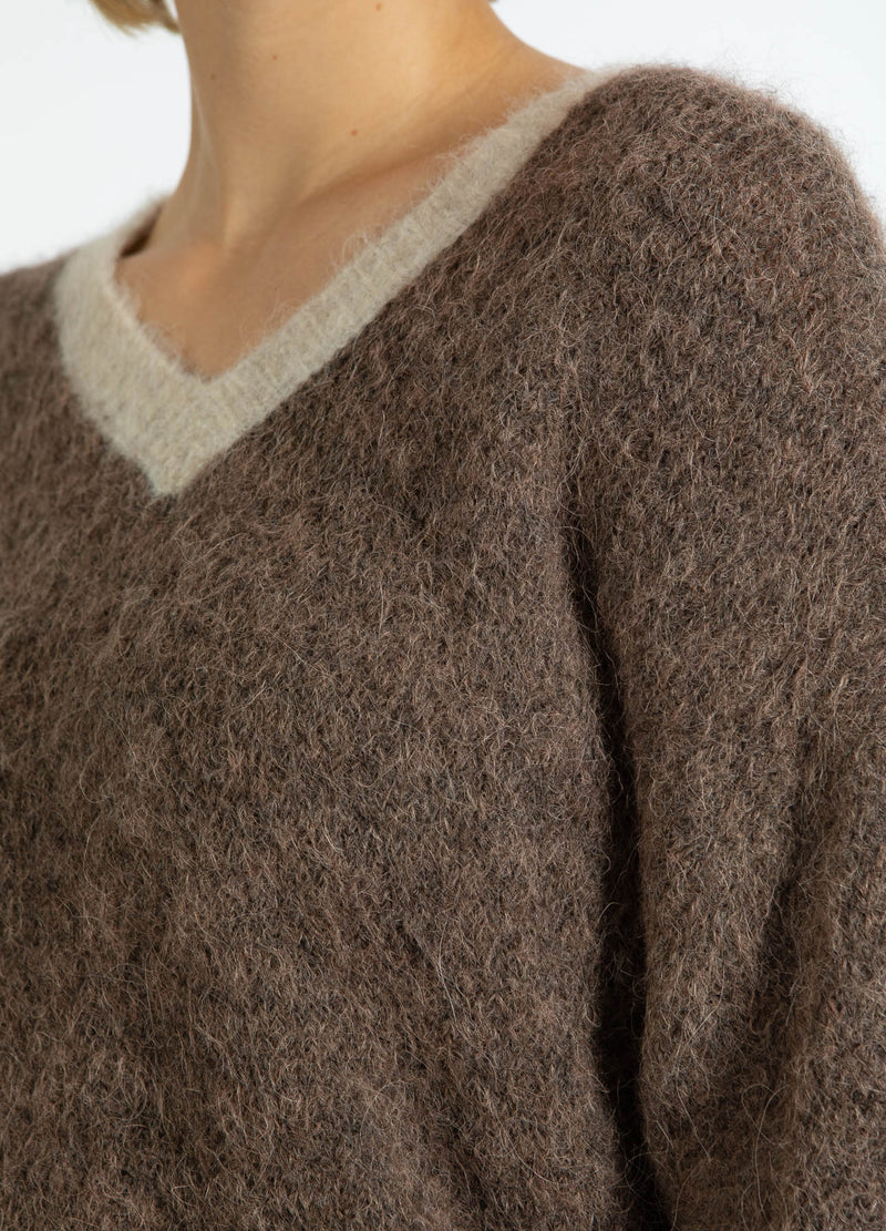 Coster Copenhagen COLORBLOCK KNIT Knitwear Hazel/sand - 334