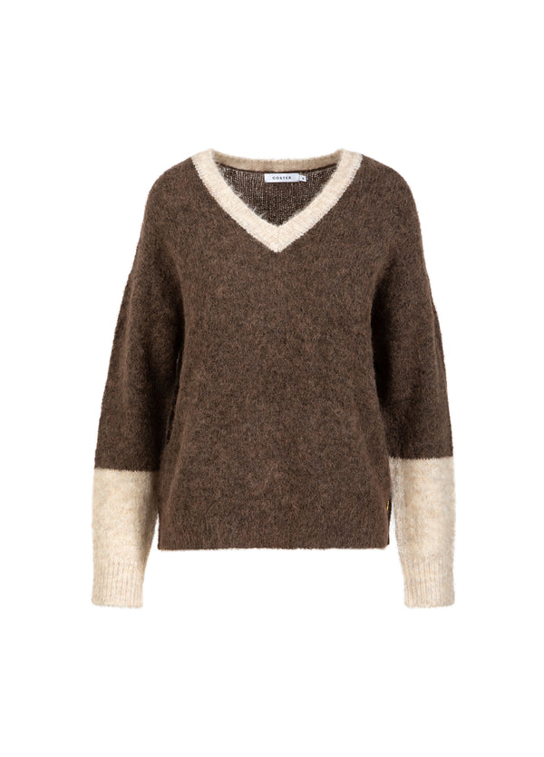 Coster Copenhagen COLORBLOCK KNIT Knitwear Hazel/sand - 334