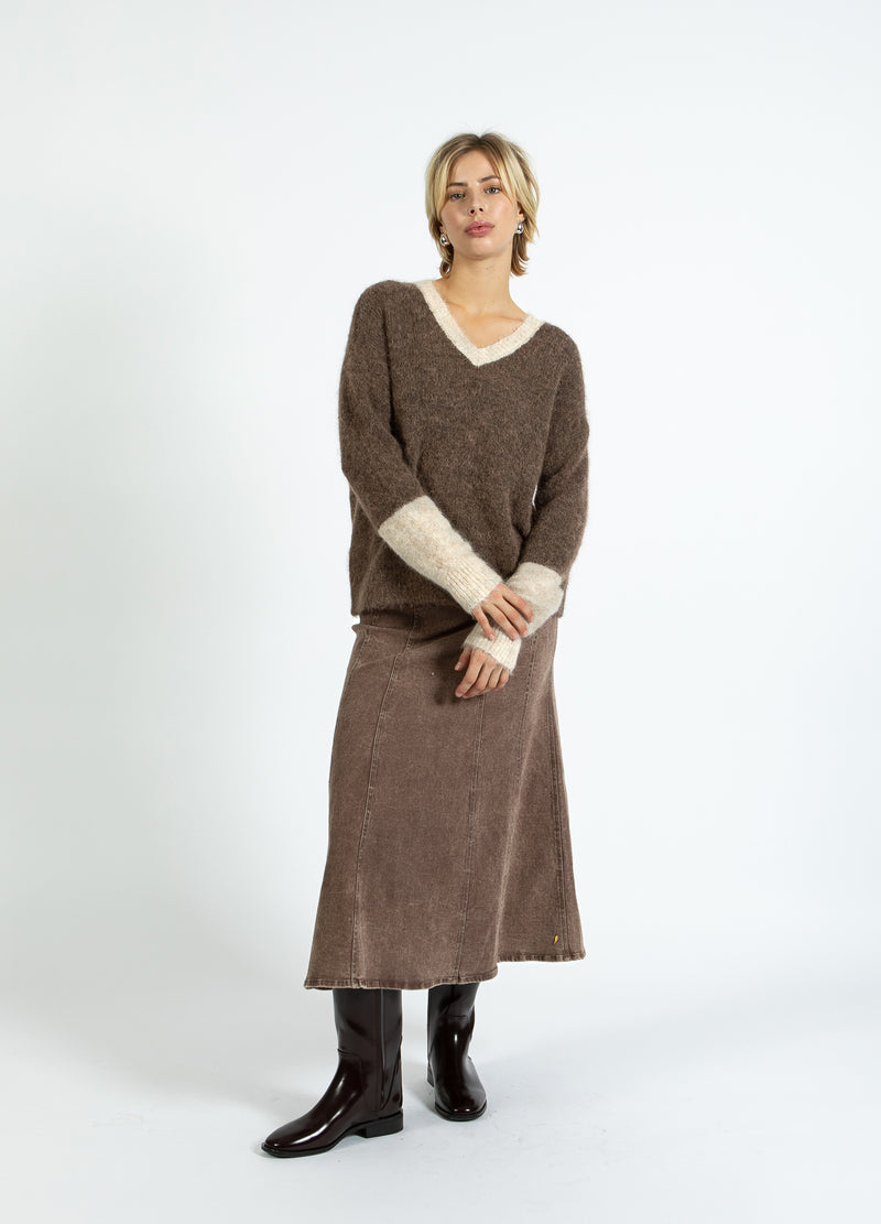 Coster Copenhagen COLORBLOCK KNIT Knitwear Hazel/sand - 334