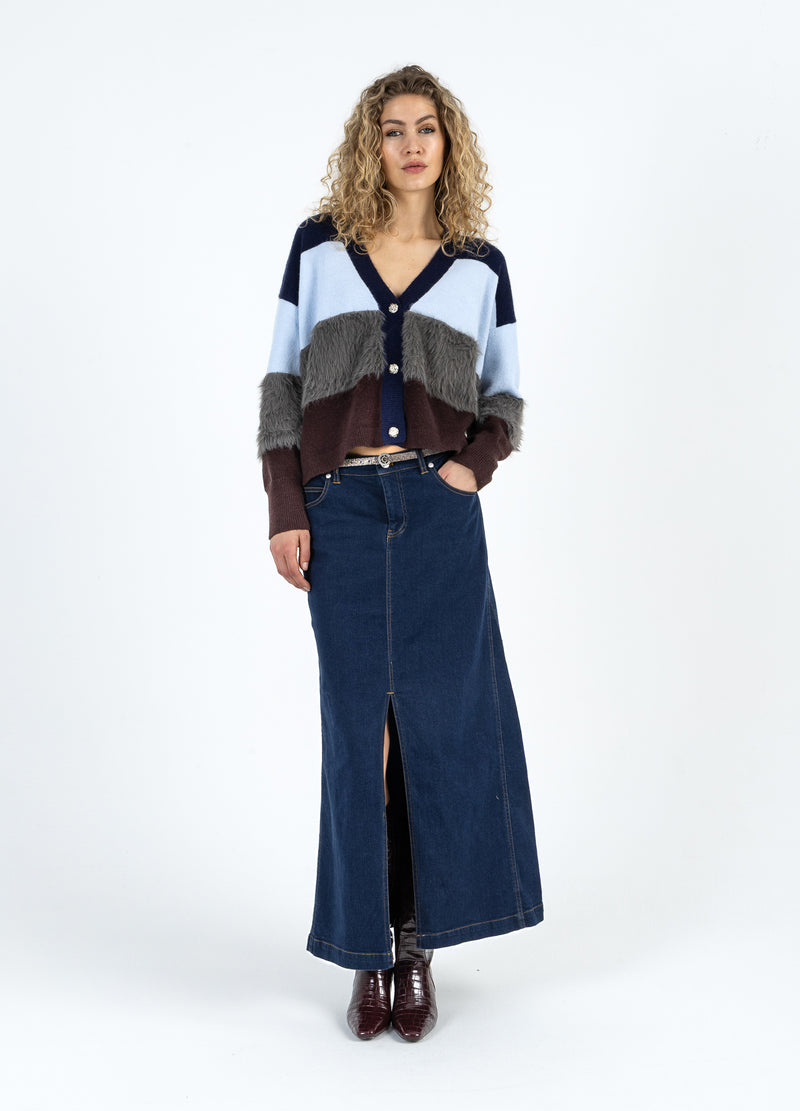 Coster Copenhagen COLORBLOCK KNIT WITH FURRY SLEEVES Knitwear Mix - 999