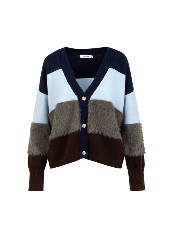 Coster Copenhagen COLORBLOCK KNIT WITH FURRY SLEEVES Knitwear Mix - 999