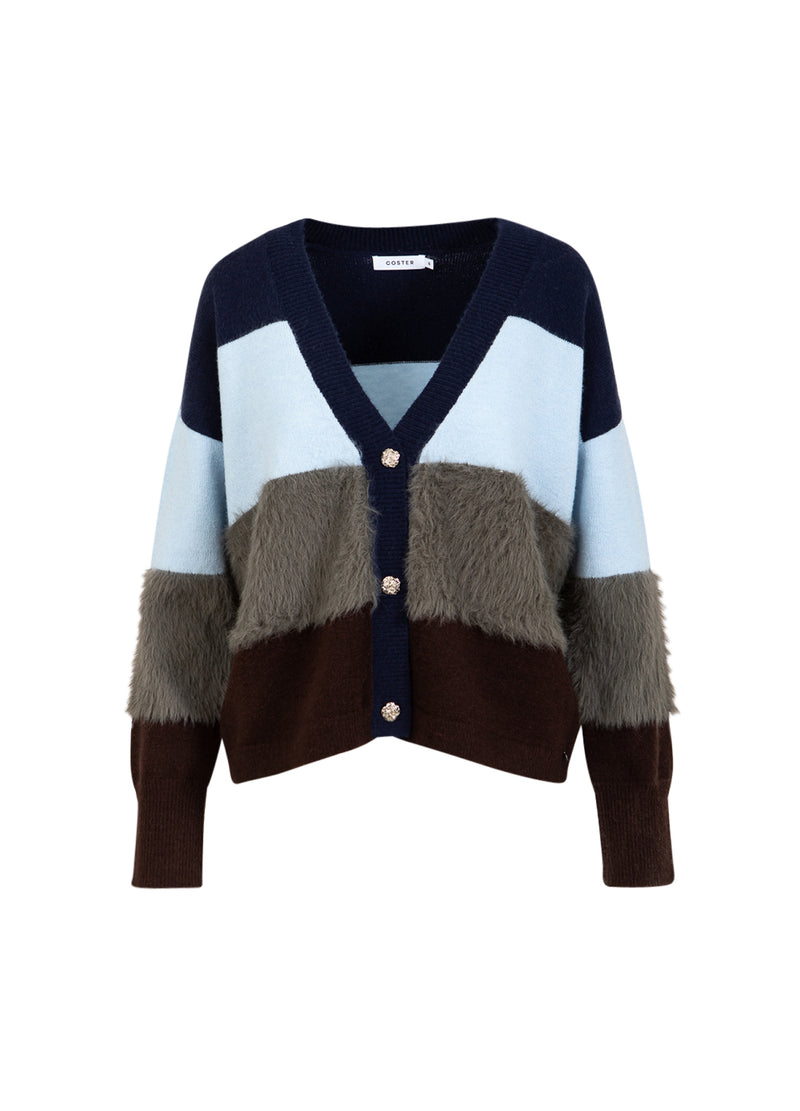 Coster Copenhagen COLORBLOCK KNIT WITH FURRY SLEEVES Knitwear Mix - 999
