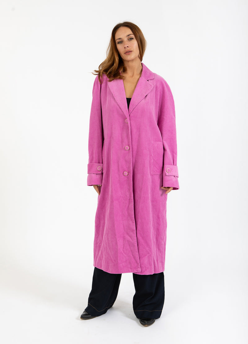 Coster Copenhagen CORDUROY COAT Outerwear Deep rose - 651